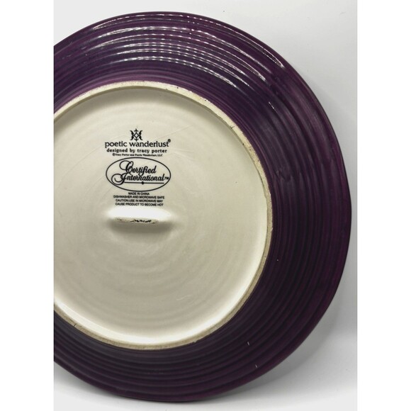 Tracy Porter Poetic Wanderlust Dinner Plates 11” Set of 2 Colorful Floral Boho - Picture 12 of 13